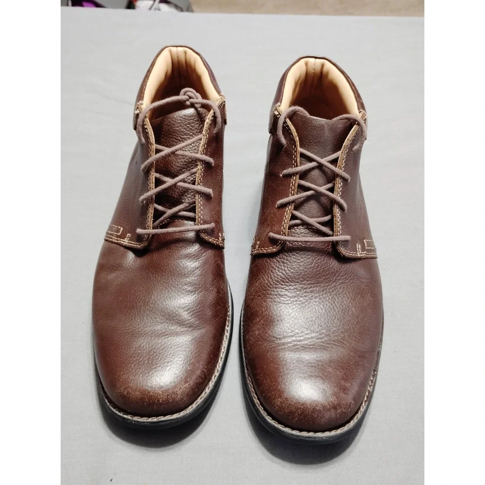 Johnston Murphy Hunley Sheepskin Soft Leather Chukka Brown 59-13536 Men 11M Boot
